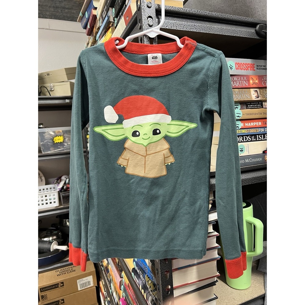 Hanna Andersson Boys 130 Size 8 Star Wars Yoda Print Pajama Top